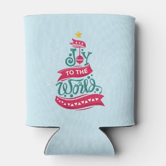 世界のクリスマス引用文タイポグラフィ 缶クーラー (裏面)