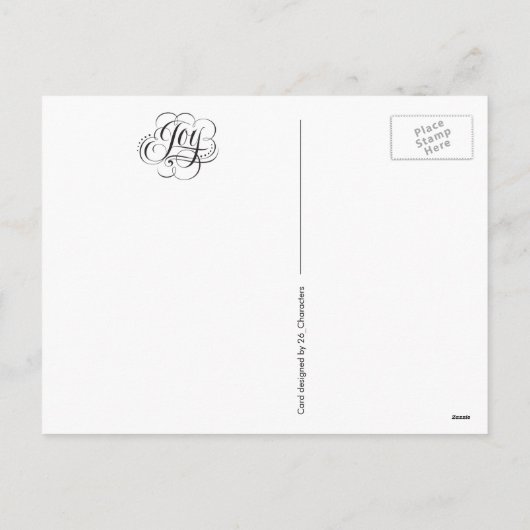 世界のクリスマス書エレガント道への喜び シーズンポストカード (裏面)