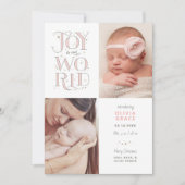 世界のクリスマス誕生発表の喜び シーズンカード (正面)