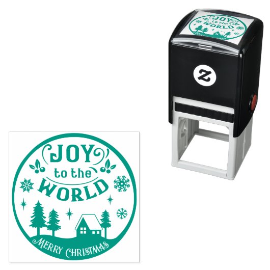 世界のクリスマス風景への喜び セルフインキングスタンプ (インサイチュ)