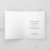 世界のクリスマス・キャロル歌詞エンジェルへの喜び シーズンカード (内部)