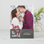 世界のクリスマス・フォトカードへの喜び シーズンカード (スタンド正面)