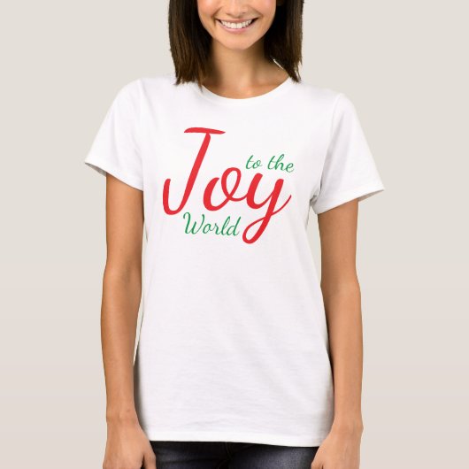 世界のクリスマスTシャツの喜び Tシャツ (正面)