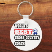 世界のクロス最高のカントリーコーチ キーホルダー (正面)