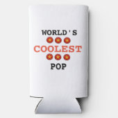 世界のクールポップ・アートの文字 スリム缶クーラー (裏面)