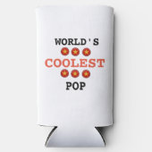 世界のクールポップ・アートの文字 スリム缶クーラー (正面)