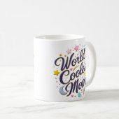世界のクールママ – 可愛カラフルい&15ozマグカップ コーヒーマグカップ (正面右)