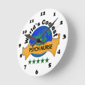世界のクール心理ナース ラウンド壁時計 (傾斜)