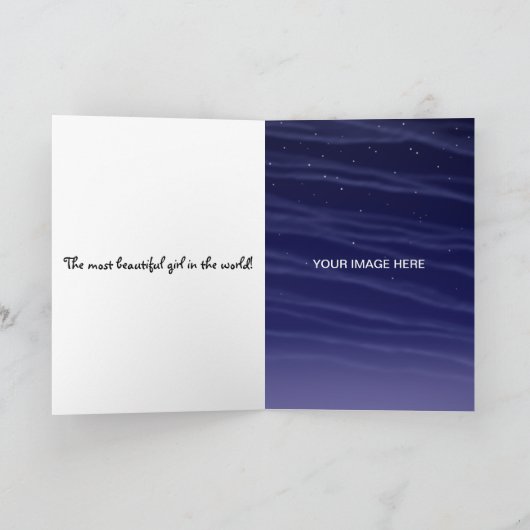 世界のグリーティングカードで最も美しい女の子 カード (内部)