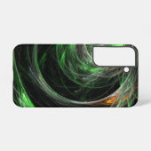 世界のグリーン抽象芸術 SAMSUNG GALAXYケース (裏面横)