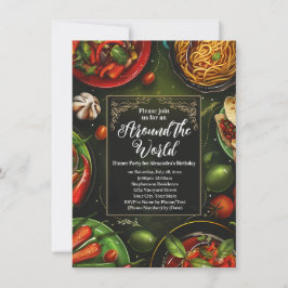 世界のグルメツアー ディナー パーティー フード テイスティング ツアー 招待状