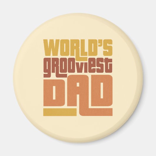 世界のグルーヴイストパパレトロ おもしろい マグネット (正面)