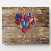 世界のグ最高のラマ名パーソナライズされたハート フォトプラーク (正面)