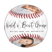 世界のグ最高のランパモダン4 Photo Father's Day 野球ボール (正面)