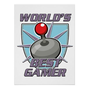 世界のゲーマー最高のレトロのロゴ ポスター
