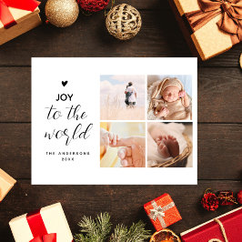 世界のコラージュへの喜びクリスマス4枚の写真 ポストカード