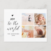 世界のコラージュへの喜びクリスマス4枚の写真 ポストカード (正面)