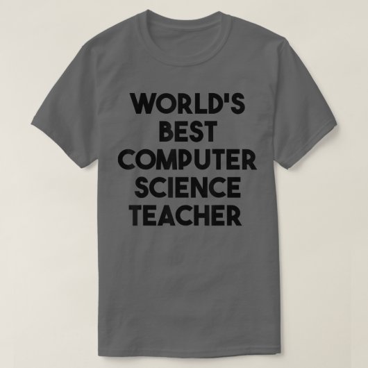 世界のコンピュ最高のータサイエンス先生 Tシャツ (デザイン正面)