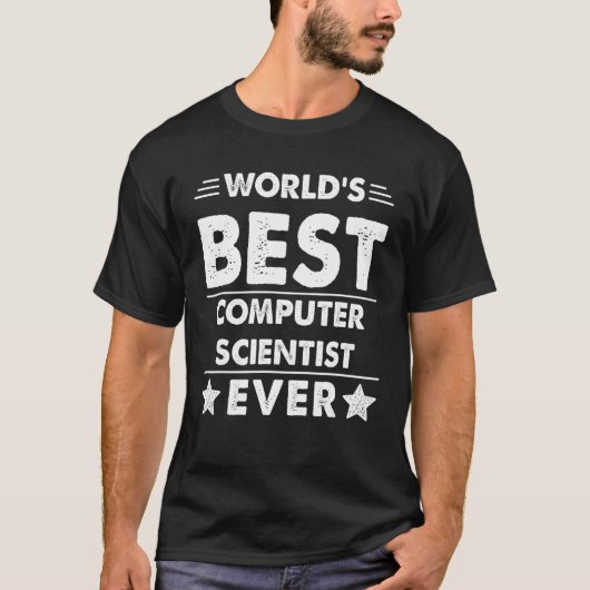 世界のコン最高のピュータサイエンティスト1 Tシャツ (正面)
