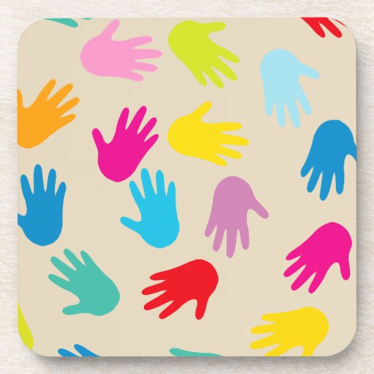 世界のコースターセットの周りの手 コースター (正面)