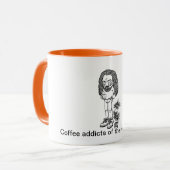 世界のコーヒー常習者は結合します! マグカップ (正面左)