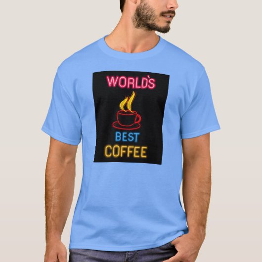 世界のコー最高のヒーネオン徴候 Tシャツ (正面)