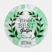 世界のゴルファ最高のー⛳ – パーソナライズ | DIY文字 メタルオーナメント (裏面)