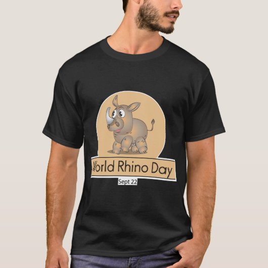 世界のサイの日のサイン Tシャツ (正面)
