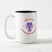 世界のサイバーセキュ最高のリティーの専門家 ツートーンマグカップ (左)