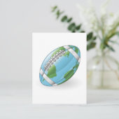 世界のサッカーボールの概念 ポストカード (スタンド正面)