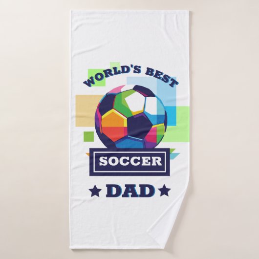 世界のサッカー最高のパパ |父の日贈り物 バスタオル (バスタオル)