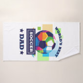 世界のサッカー最高のパパ |父の日贈り物 バスタオル (バスタオル)