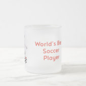 世界のサッカ最高のー選手 フロストグラスマグカップ (中央)