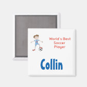 世界のサッカ最高のー選手 マグネット (正面/裏面)