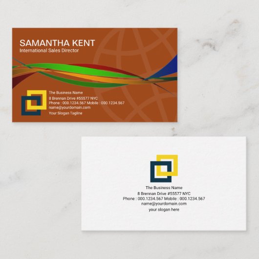 世界のサプライチェーンの衝撃波 名刺 (正面/裏面)