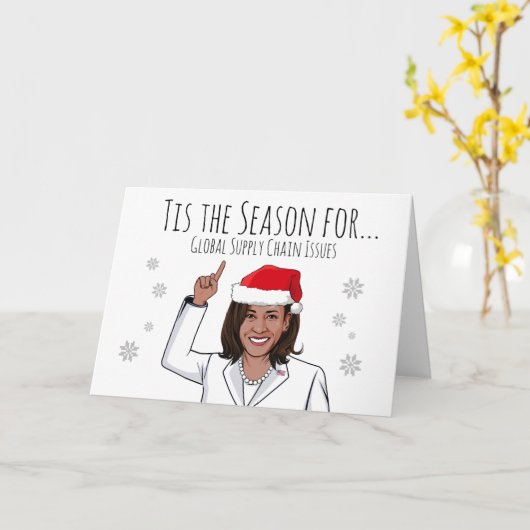 世界のサプライチェーン問題の季節 カード (黄色い花)