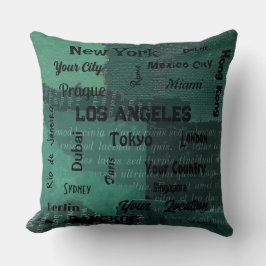 世界のシックなエメラルドグリーン素朴なメガシティ クッション
