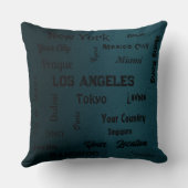 世界のシックなダークブルーのメガシティ クッション (裏面)