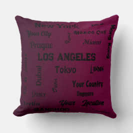 世界のシックなダークベリーメガシティはパイをスロー クッション