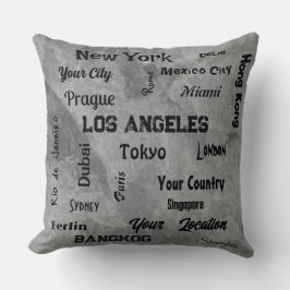 世界のシックな灰色の石の光メガシティ クッション