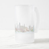 世界のスカイライン フロストグラスビールジョッキ (正面右)