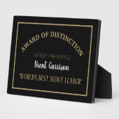 世界のスカウト最高のリーダー賞卓上プラーク フォトプラーク (側面)