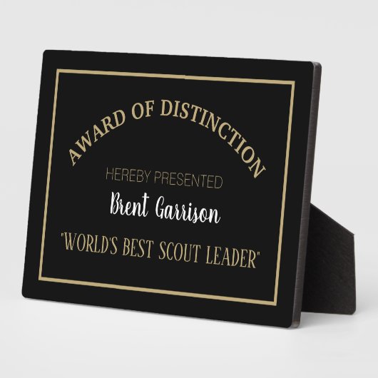 世界のスカウト最高のリーダー賞卓上プラーク フォトプラーク (側面)