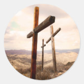 世界のステッカーに期待する ラウンドシール (正面)