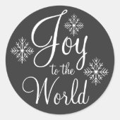 世界のステッカーへのChalkboard Joy ラウンドシール (正面)