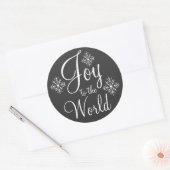 世界のステッカーへのChalkboard Joy ラウンドシール (封筒)
