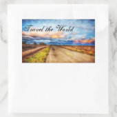 世界のステッカーを旅する 長方形シール (バッグ)