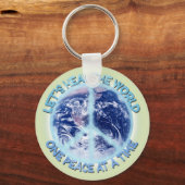 世界のステッカーを癒そう キーホルダー (正面)