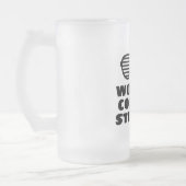 世界のステップダクールッド、ガラスビアマグ フロストグラスビールジョッキ (左)