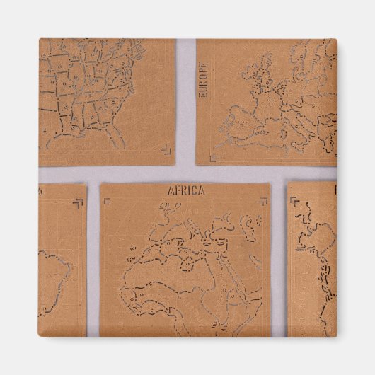 世界のステンシル マグネット (正面)